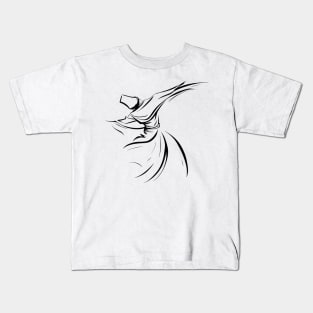 Cultural And Spiritual Dance Of The Dervish Line Art Kids T-Shirt